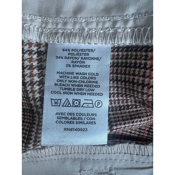 Loft Peyton Trouser in Plaid Womens High-Waist Wide Leg Pants Size 4 - Picture 6 of 16